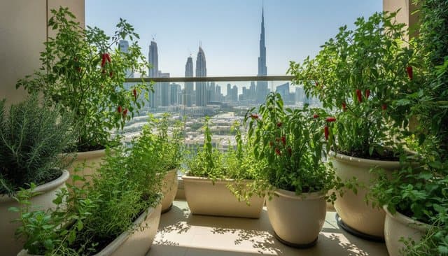 Balcony and Container Gardening in Gulf Apartments: Heat, Wind, and Crop Choices