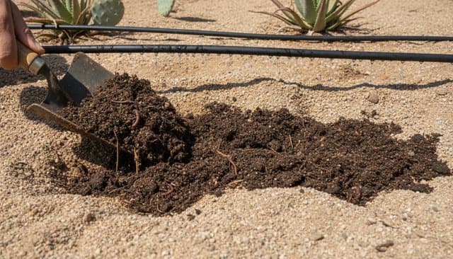 Building soil on sand: compost, mulch and organic matter for desert gardens
