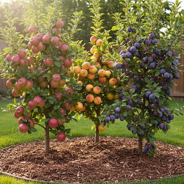 Multi-planting fruit trees: extend harvest & save space