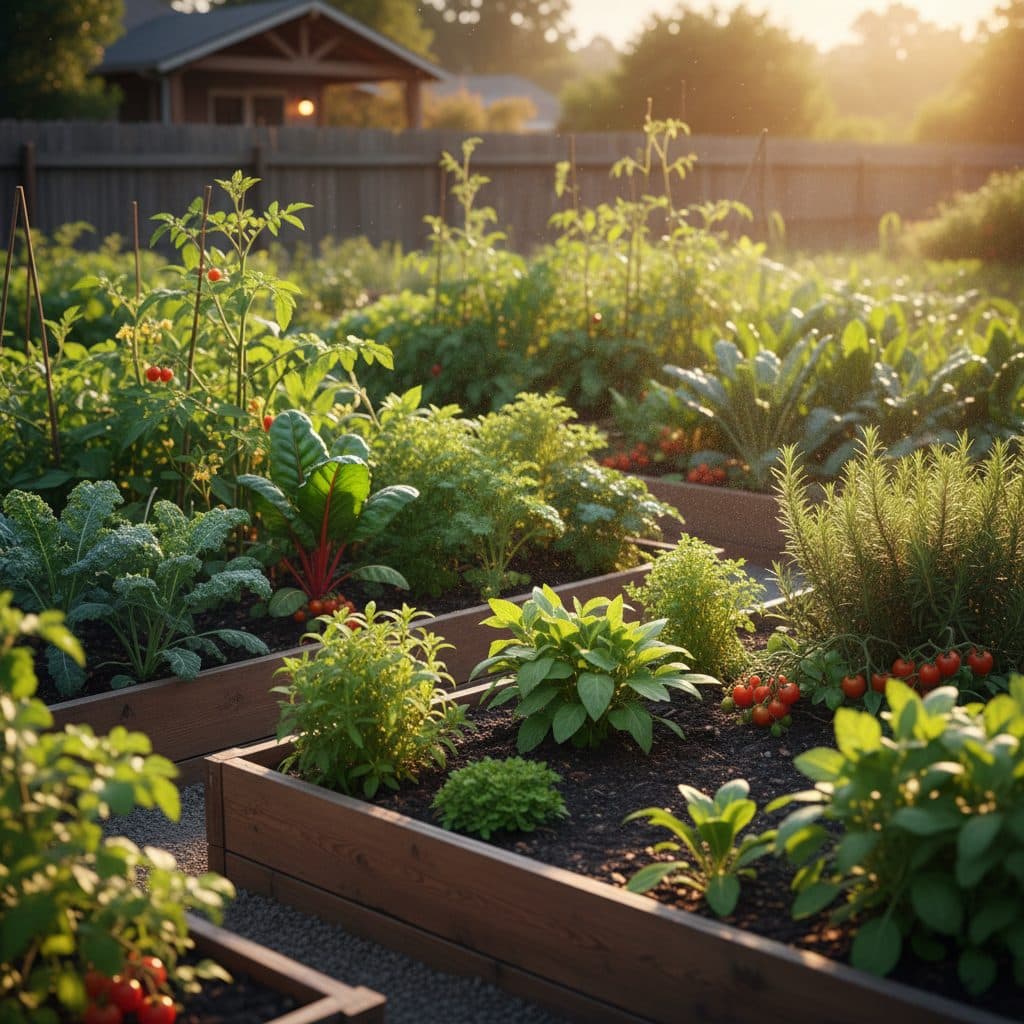Stalled pepper plants in a sunny garden row with no flowers, showing signs of stress like yellowing leaves and dry soil.