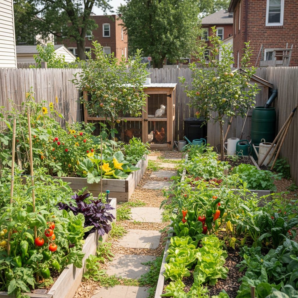 Permaculture design: 1/10 acre city lot in USDA Zone 6