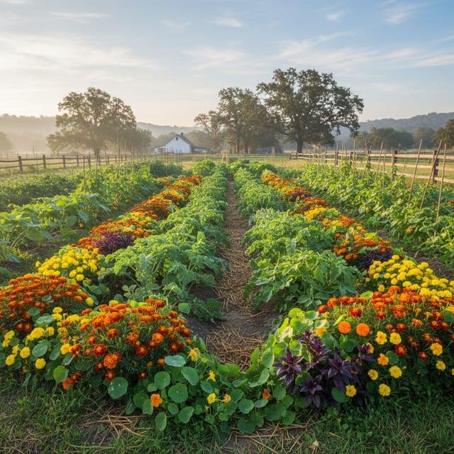 Reduce Garden Pests: Marigold & Basil Border Plants for IPM
