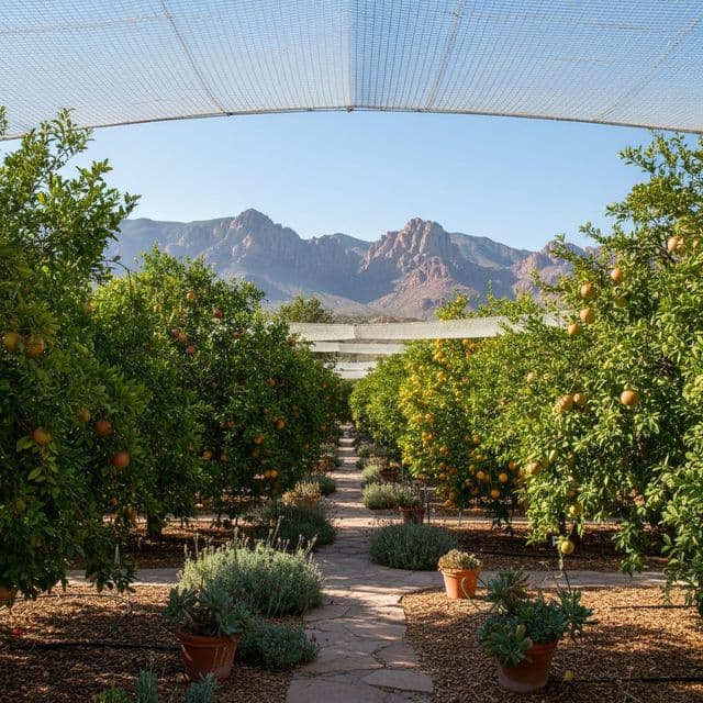 Shade Netting: Reduce Fruit Tree Water Needs in Desert Zones