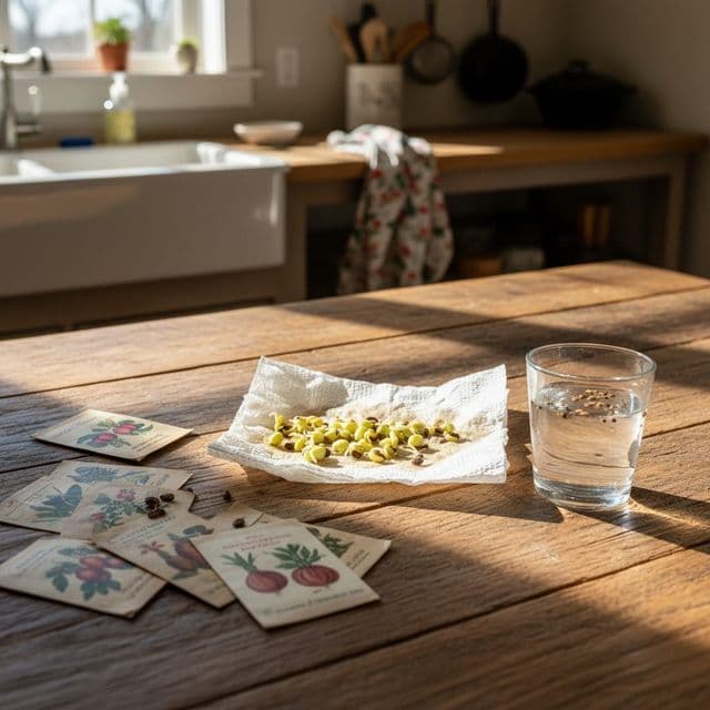 Test old seeds: paper towel germination method for viability
