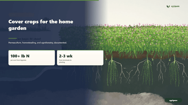 Cover crops for the home garden: best species, timing, and termination