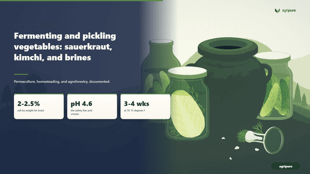 Fermenting and pickling vegetables: sauerkraut, kimchi, and brines