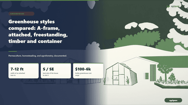 Greenhouse styles compared: A-frame, attached, freestanding, timber and container