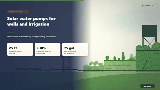 Solar water pumps for wells and irrigation