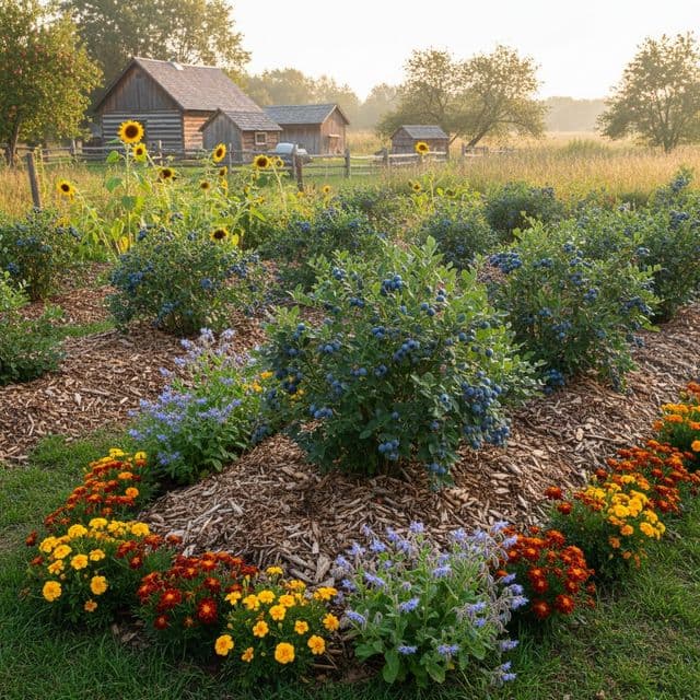 Blueberry guilds: permaculture for acidic soil