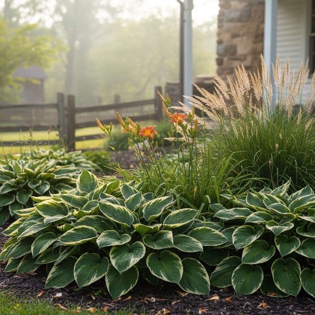 Divide perennials: hostas, daylilies, irises, grasses (Zone 6)