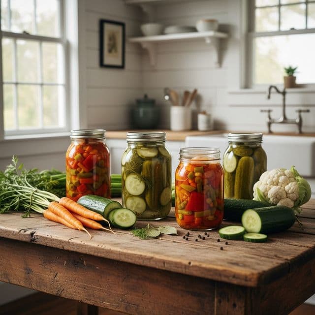 Fermented Pickles & Giardiniera: Preserve Harvest for 6-12 Months