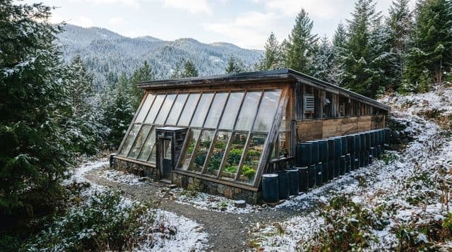 Four-season greenhouse design: passive solar, geothermal, and deep-winter growing