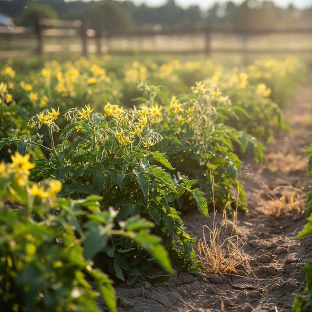 Tomato & Cucurbit Fruit Set Failure: Heat Stress Above 90°F