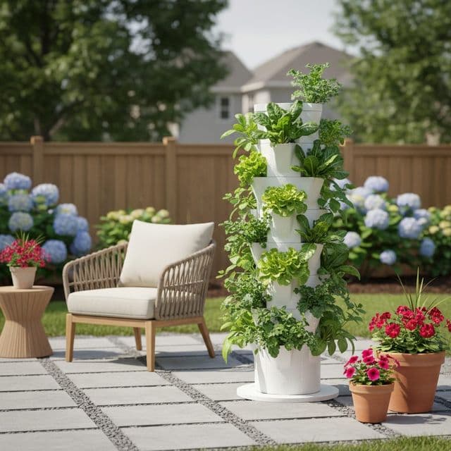 Vertical Hydroponics for Patios: Yield, Water, & Cost