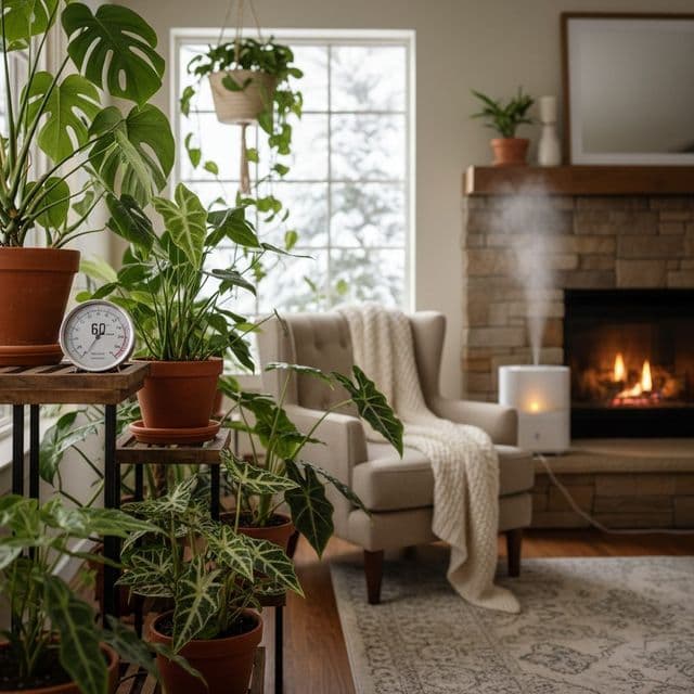 Tropical Houseplant Humidity Care for US Winter Homes