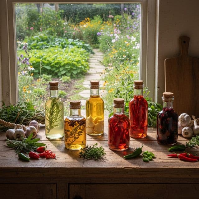 Preserve Garden Flavors: Infused Vinegars for US Homesteads