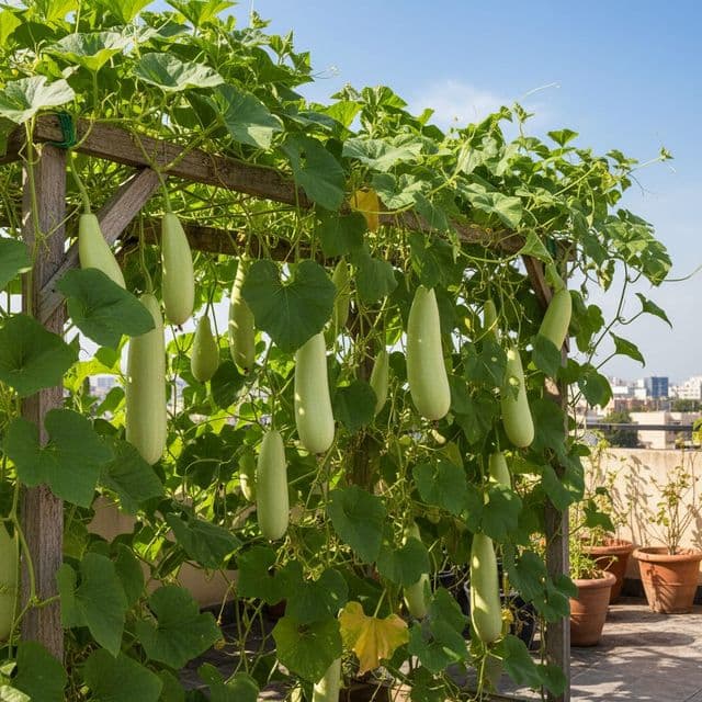 How to Grow Bottle Gourd at Home: Pots and Trellis