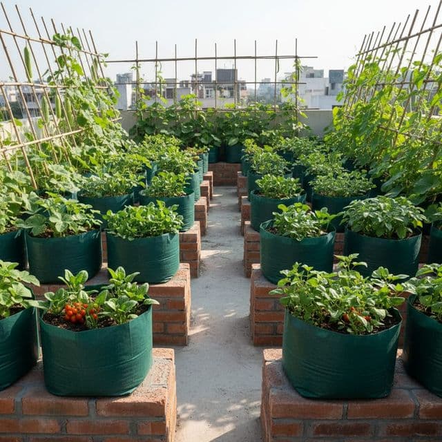 Kitchen Garden Layout for Indian Homes: Terrace and Ground