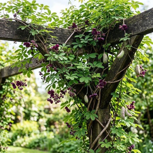Chocolate vine (Akebia quinata)