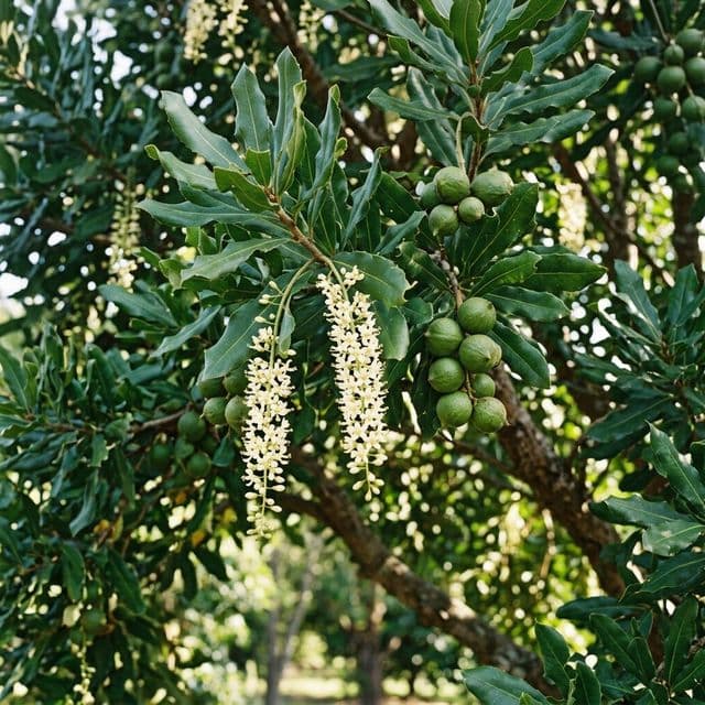 Macadamia tree (Macadamia integrifolia)