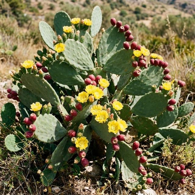 Prickly pear cactus (Opuntia ficus-indica)