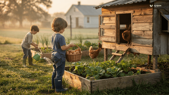 Homesteading with kids: chores, skills, and ownership by age