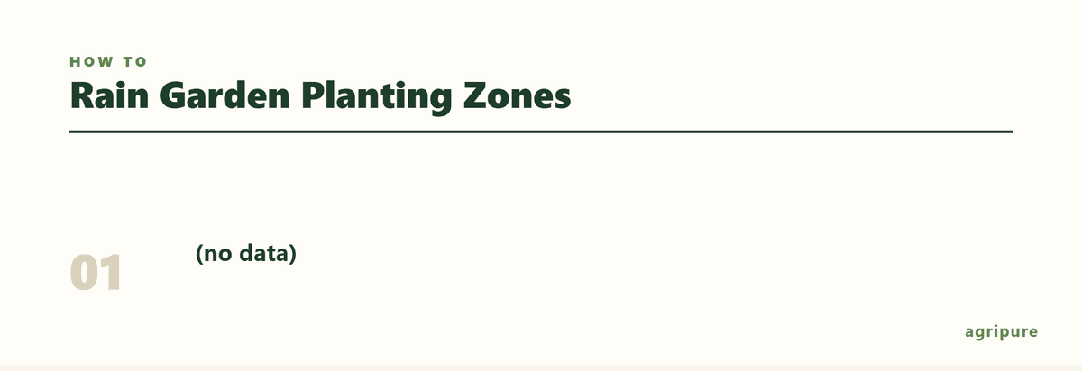 Diagram illustrating the three planting zones within a rain garden: wet, transition, and upland