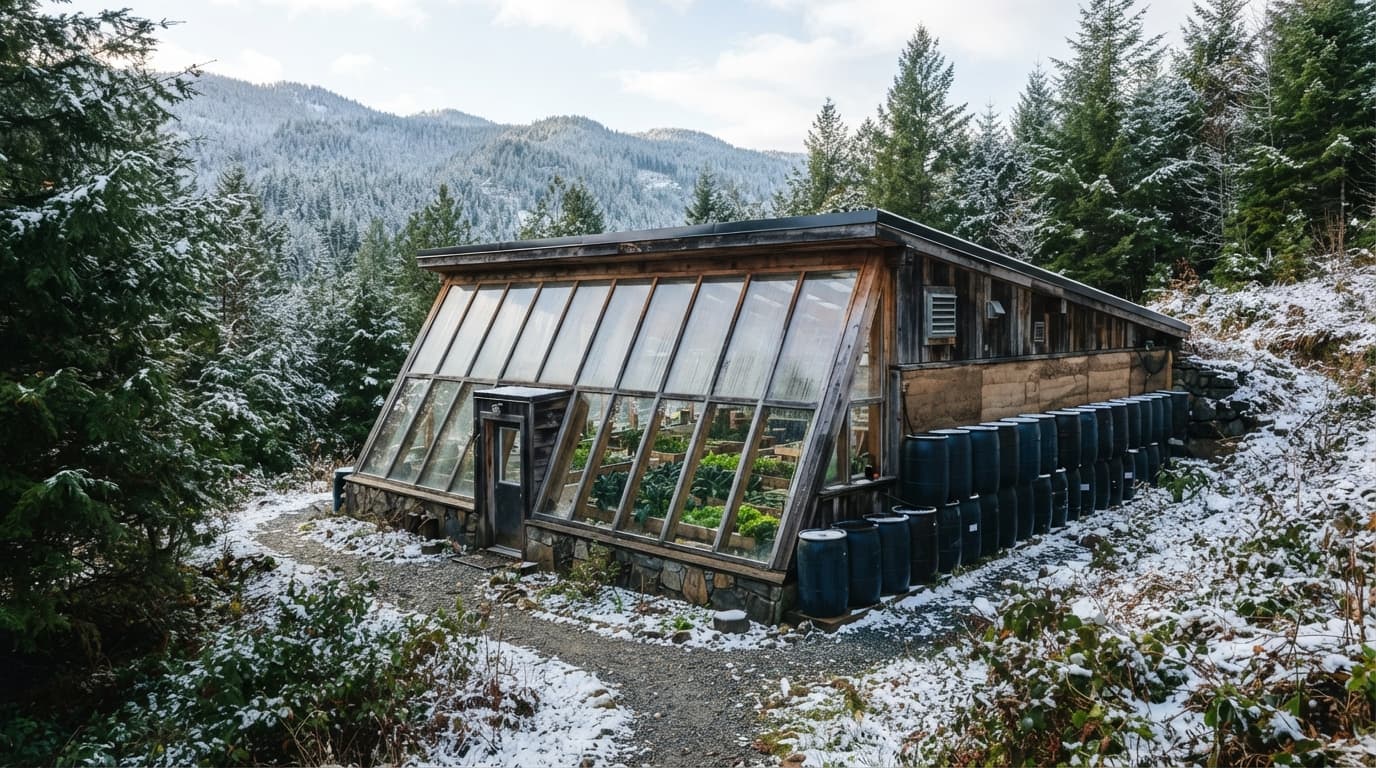 Four-season greenhouse design: passive solar, geothermal, and deep-winter growing