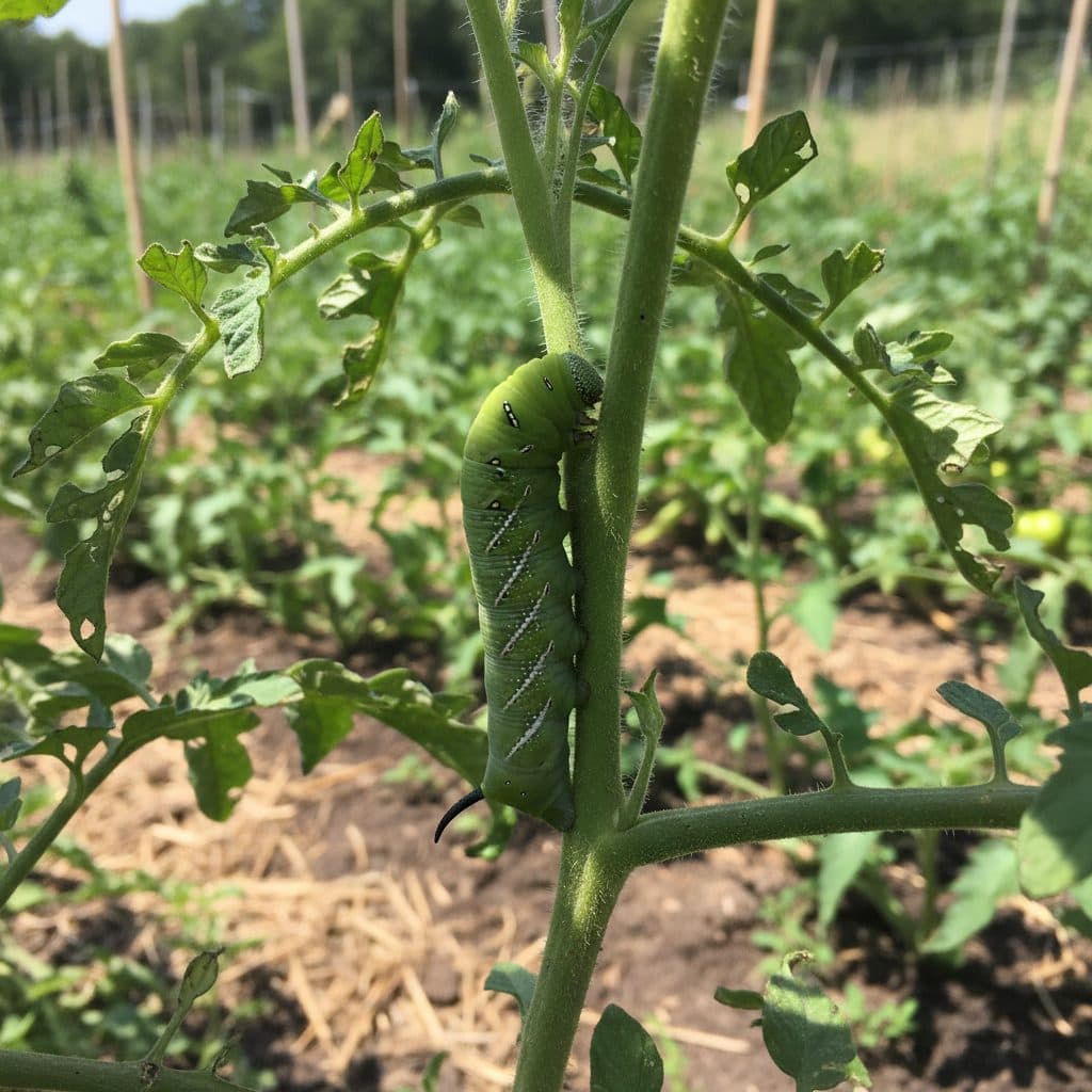 hornworm on tomato