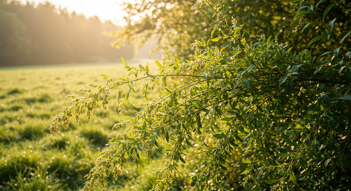 A pile of freshly harvested green fodder tree branches ready to feed livestock.